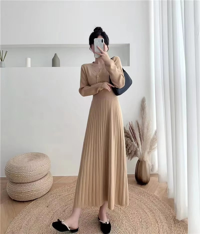 Vintage Braid Beach Bodycon Knitted Slim Comfortable Dress