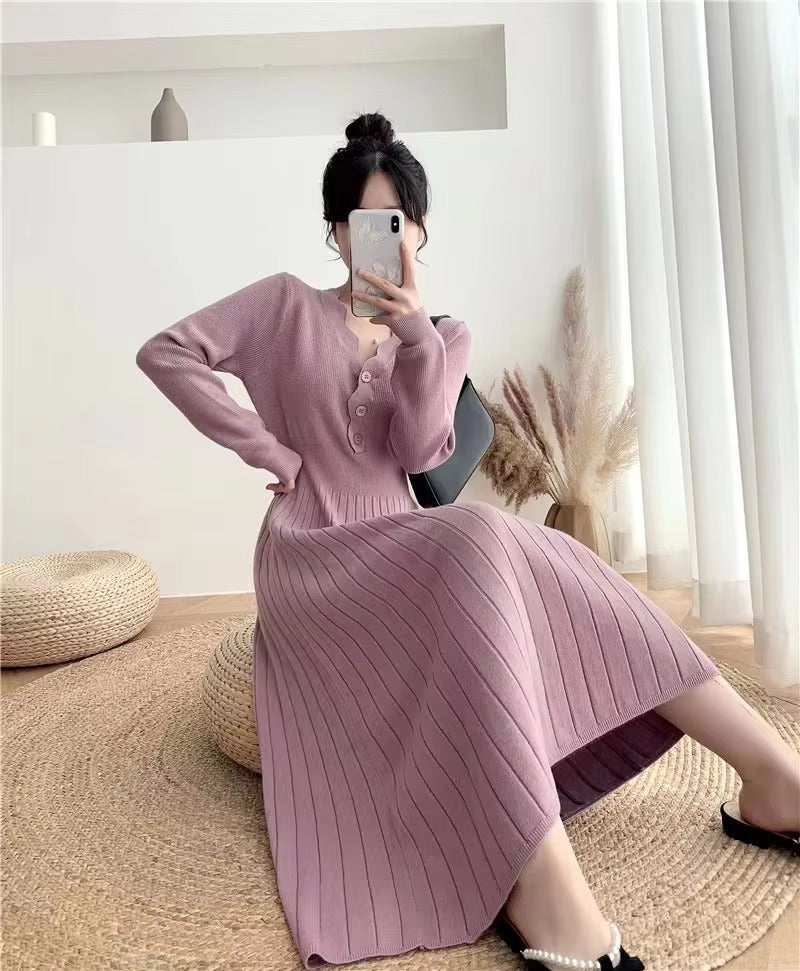 Vintage Braid Beach Bodycon Knitted Slim Comfortable Dress