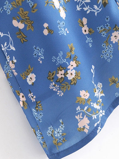 Vintage High Slit Floral Sleeveless Midi Dress