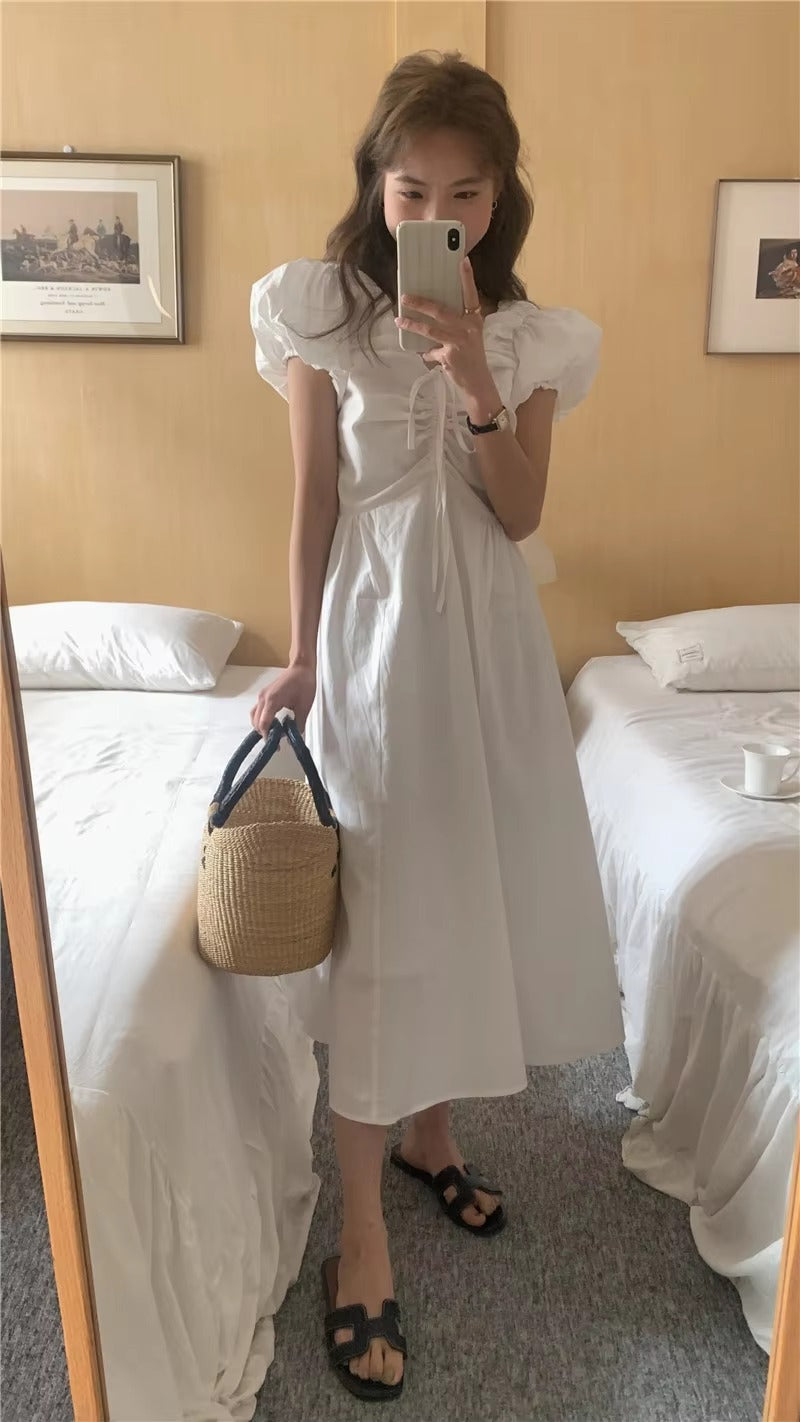 Vintage Party Short Sleeve Robe Skinny Vintage Dress