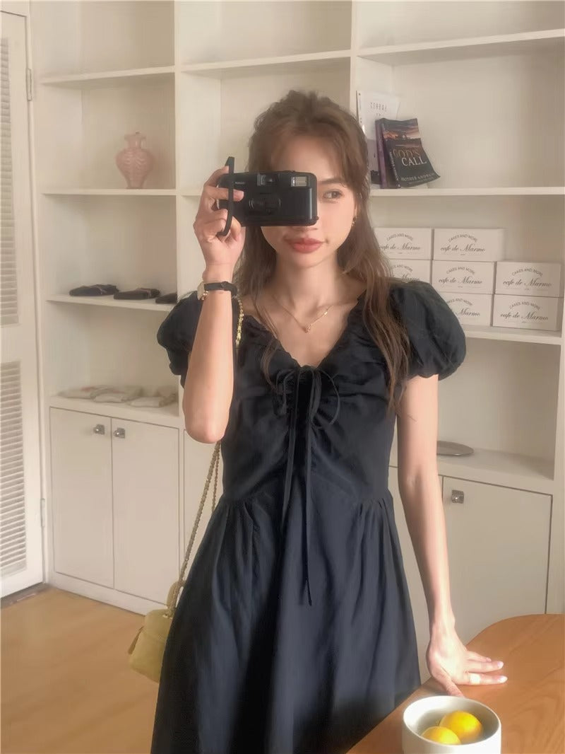 Vintage Party Short Sleeve Robe Skinny Vintage Dress