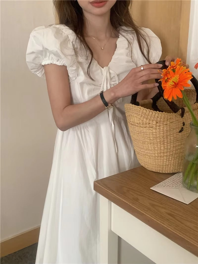 Vintage Party Short Sleeve Robe Skinny Vintage Dress