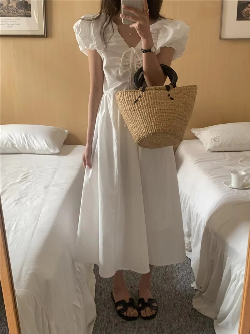 Vintage Party Short Sleeve Robe Skinny Vintage Dress