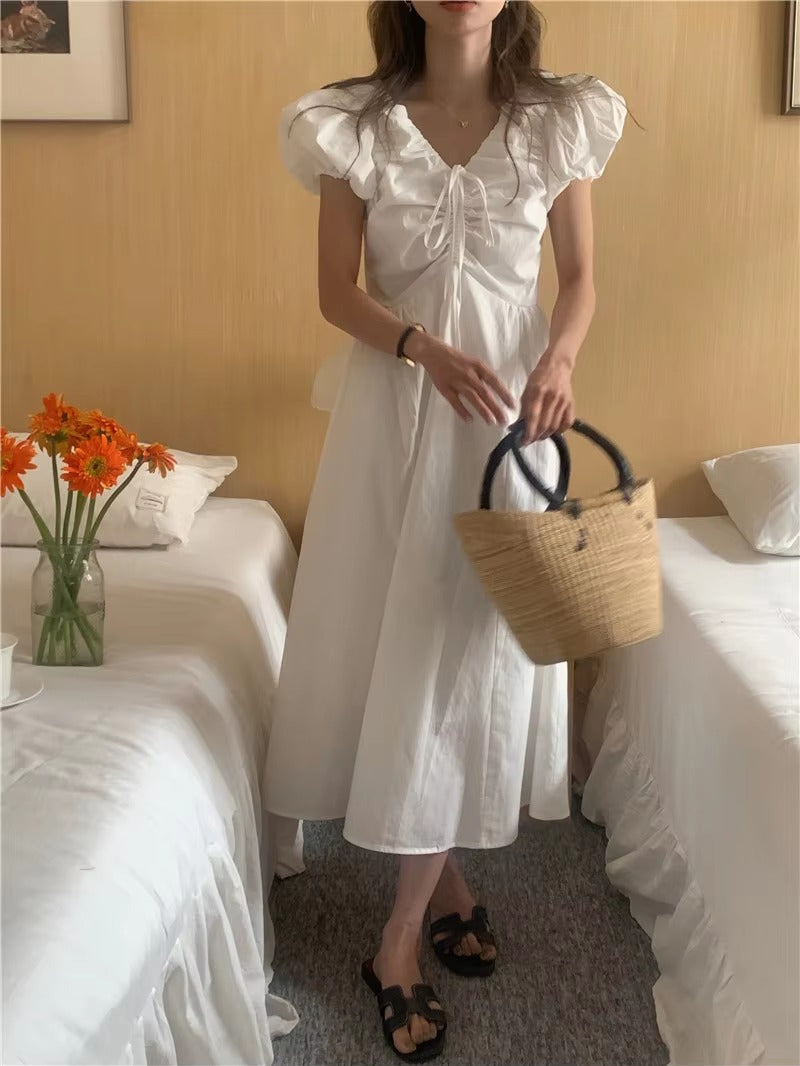 Vintage Party Short Sleeve Robe Skinny Vintage Dress