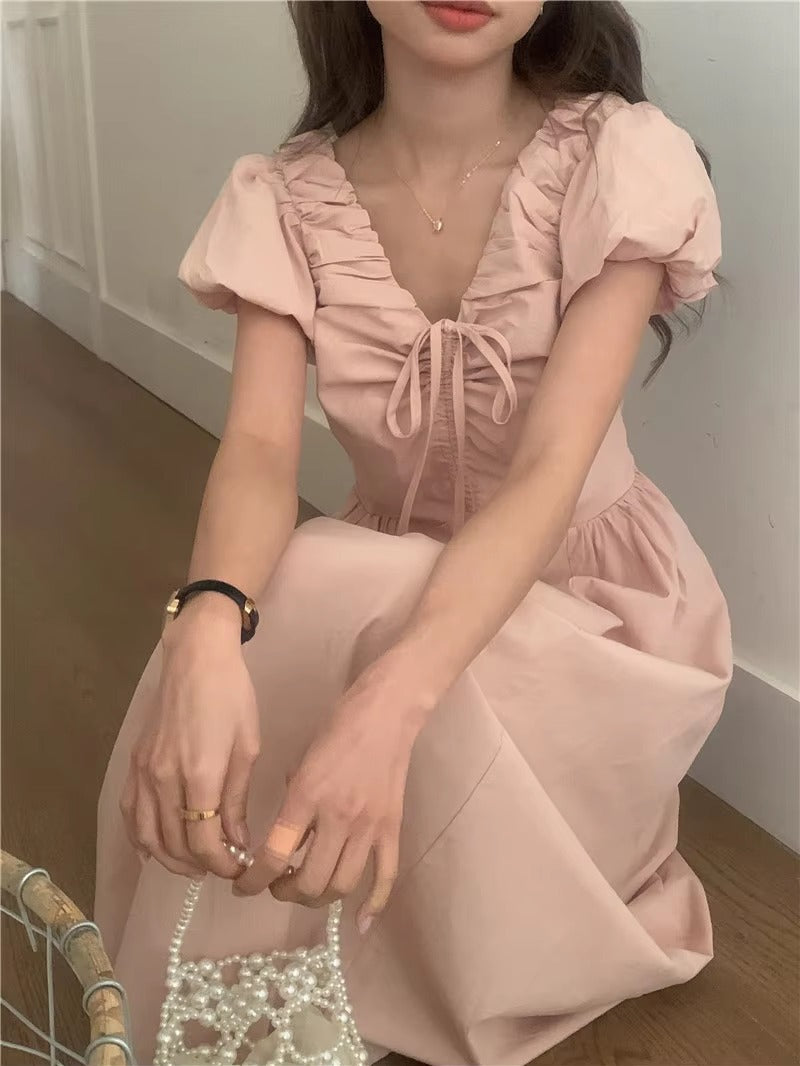 Vintage Party Short Sleeve Robe Skinny Vintage Dress