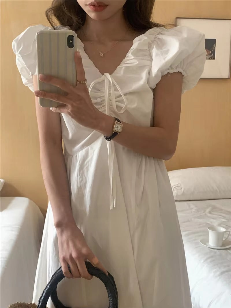 Vintage Party Short Sleeve Robe Skinny Vintage Dress