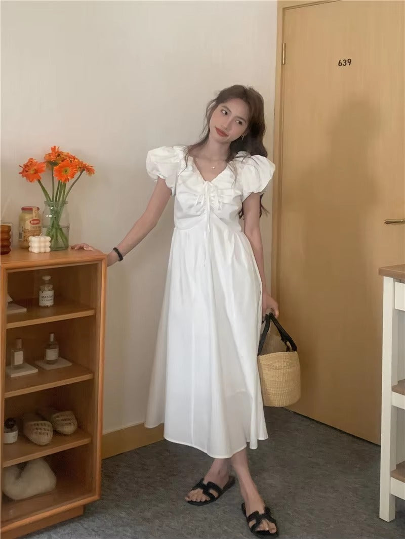 Vintage Party Short Sleeve Robe Skinny Vintage Dress