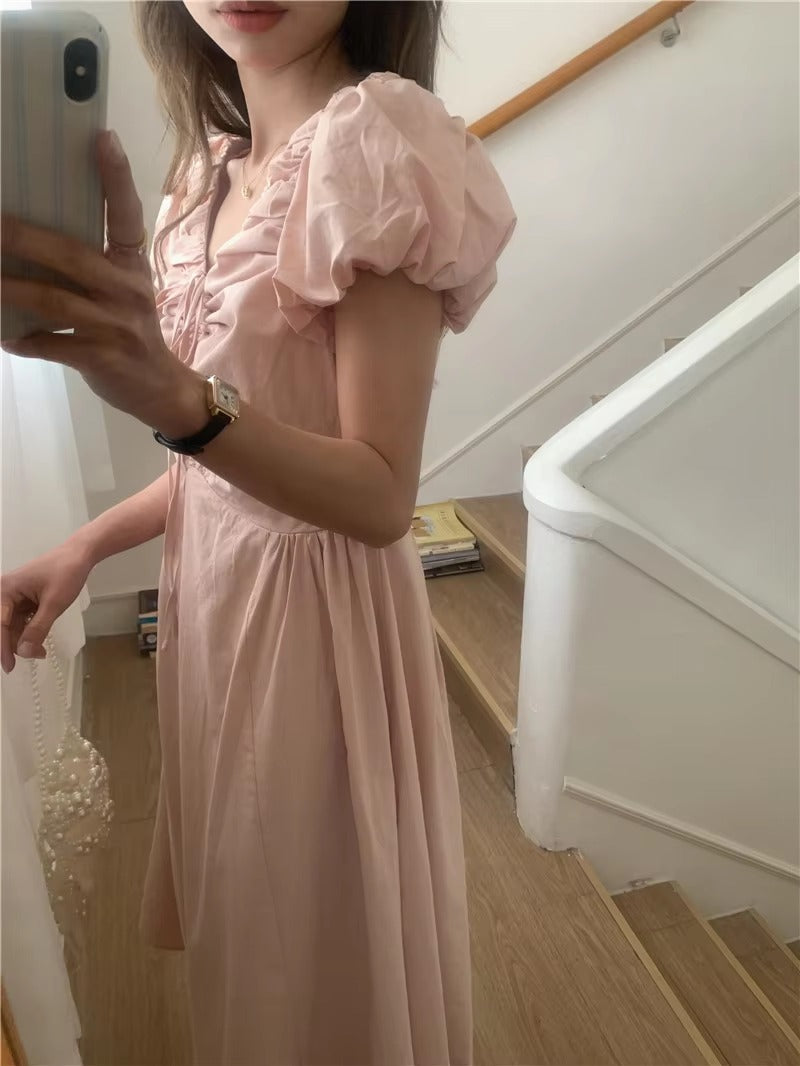 Vintage Party Short Sleeve Robe Skinny Vintage Dress