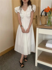 Vintage Party Short Sleeve Robe Skinny Vintage Dress