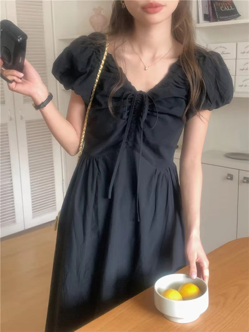 Vintage Party Short Sleeve Robe Skinny Vintage Dress