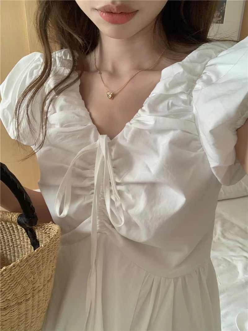Vintage Party Short Sleeve Robe Skinny Vintage Dress