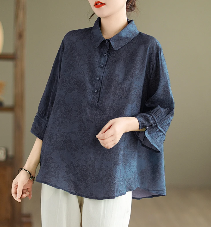 Vintage Print Casual 2 Piece Set Short Sleeve Loose T-shirt Tops Femme Harem Pants Suits