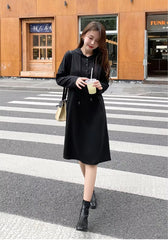 Vintage Vestidos Casual Long Sleeve Knee Length Dress
