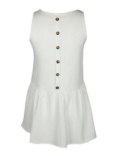 Casual Boho V-Neck Buttons Printed Mini Dress
