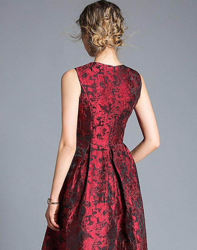 Knee-Length O-Neck Vintage Elegant Ball Gown evening party dress