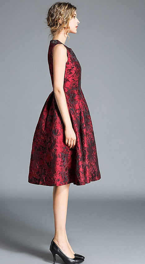 Knee-Length O-Neck Vintage Elegant Ball Gown evening party dress