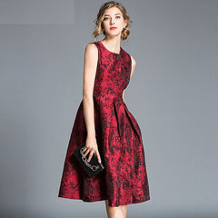 Knee-Length O-Neck Vintage Elegant Ball Gown evening party dress