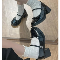 Loafers Retro Brown Mary Jane Shoes