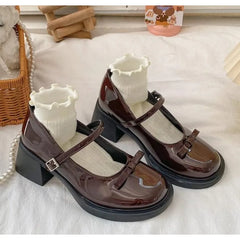 Loafers Retro Brown Mary Jane Shoes