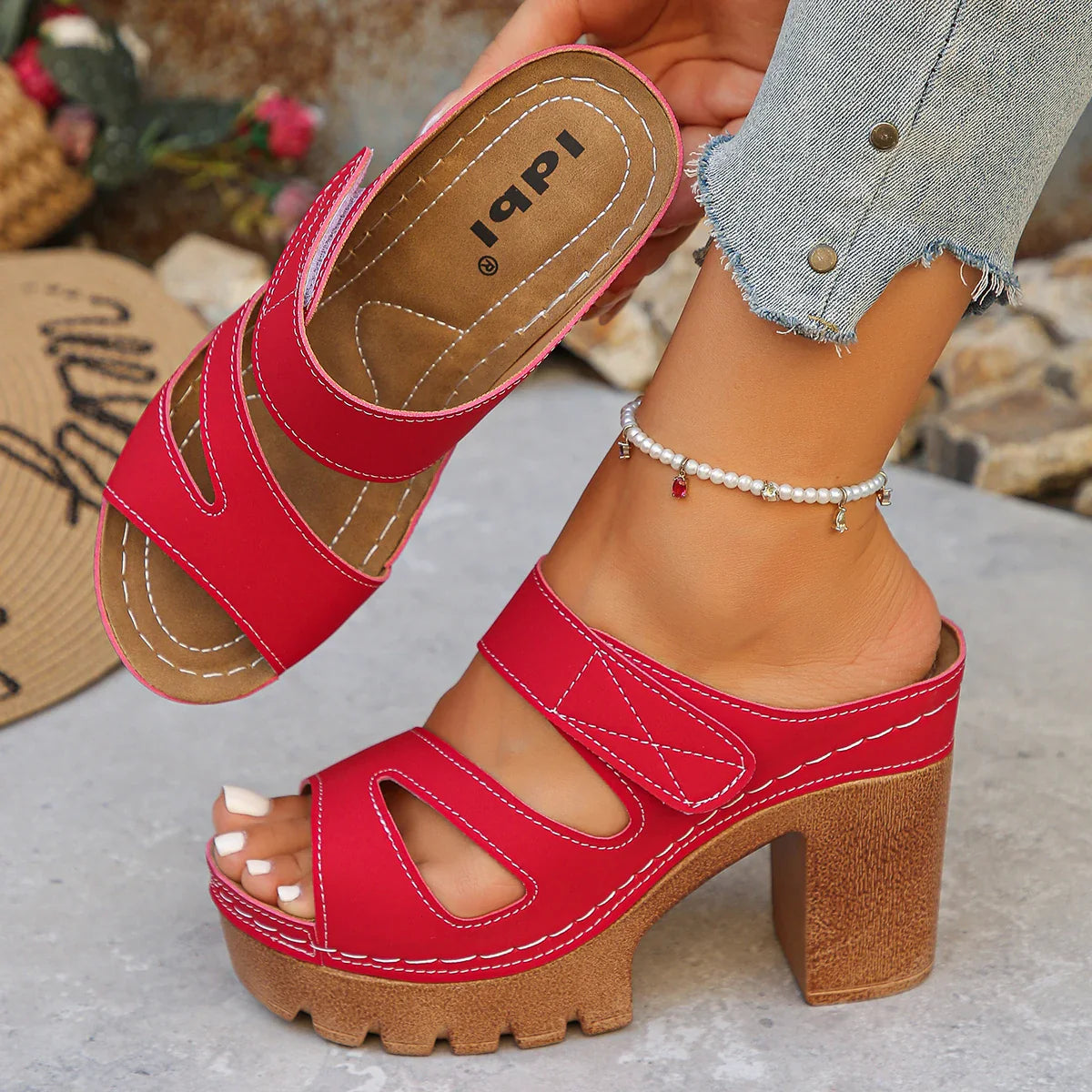 Sandals Classic Peep Toe Sandals Round Toe Shoes