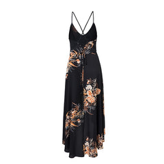 Women Asymmetrical Backless Maxi Dress