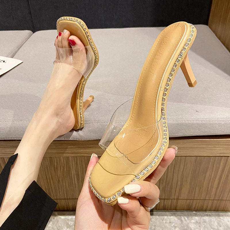One Word Transparent Female Head High Heel