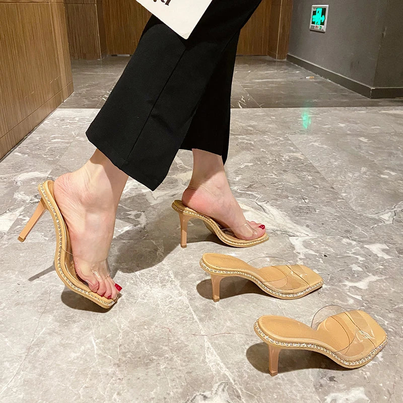 One Word Transparent Female Head High Heel