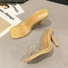One Word Transparent Female Head High Heel