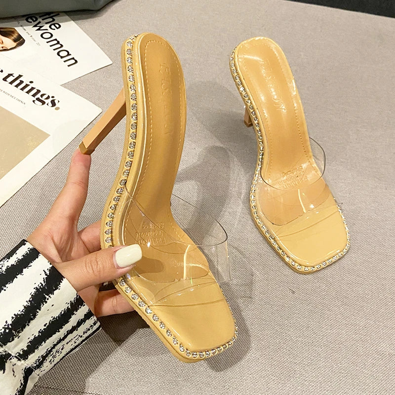 One Word Transparent Female Head High Heel