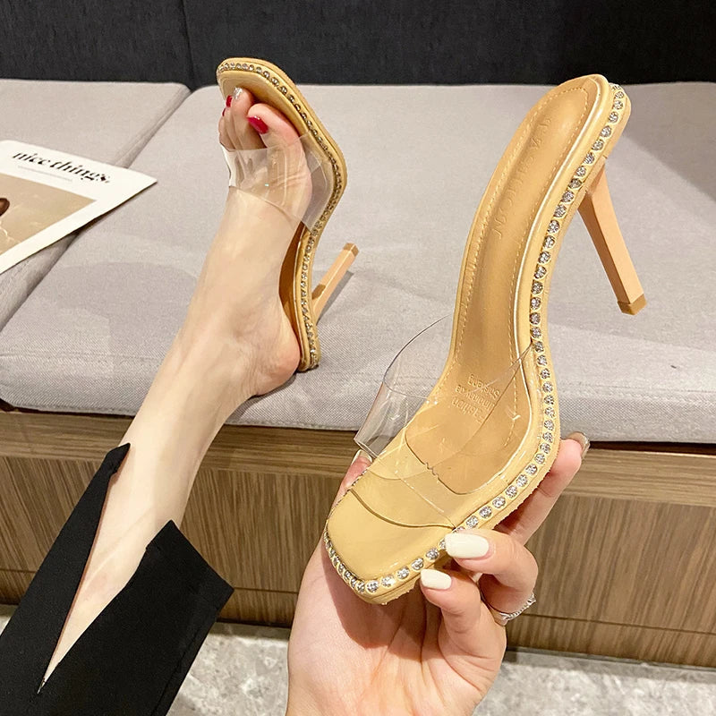 One Word Transparent Female Head High Heel
