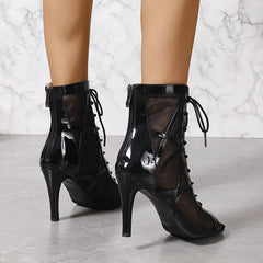 Sandals Classic Lace-up Front Fish Mouth Single Shoes