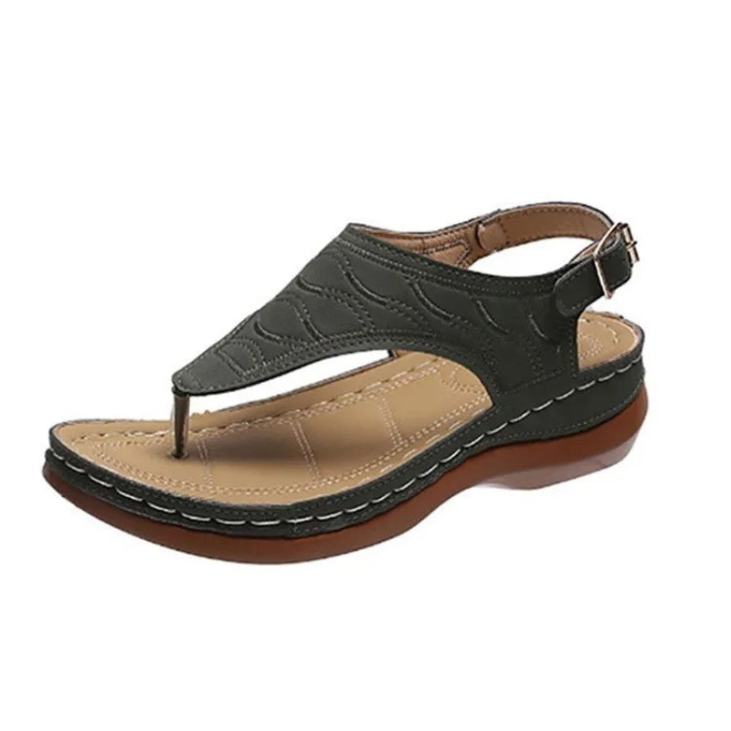 Sandals Ladies Clip Toe Wedges Thong Shoes