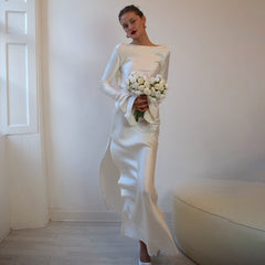 Elegant Turtleneck Retro Party Split-Side Maxi Dresses