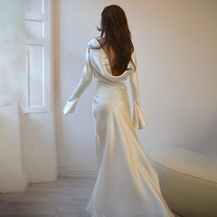 Elegant Turtleneck Retro Party Split-Side Maxi Dresses