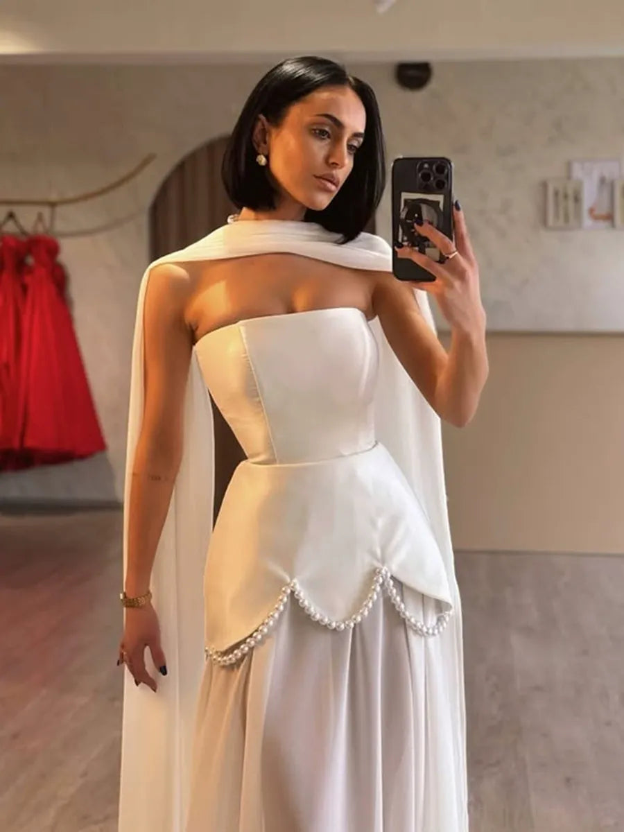 Classic Sequins Off The Shoulder Short Sleeve Lace Beading Evening Party Prom Maxi Dresses