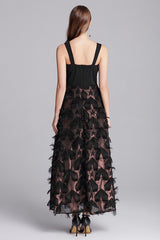Women Strapless Tassel party long dress